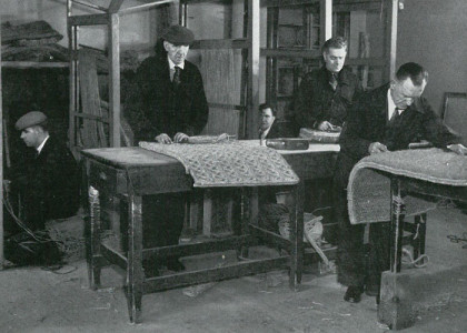 Blind veterans make mats in the Queen's Crescent workshops in Glasgow