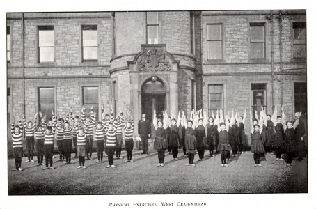 Pupils exercise at Craigmillar - archive