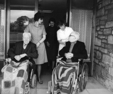 Residents and nurses at Linburn Hostel