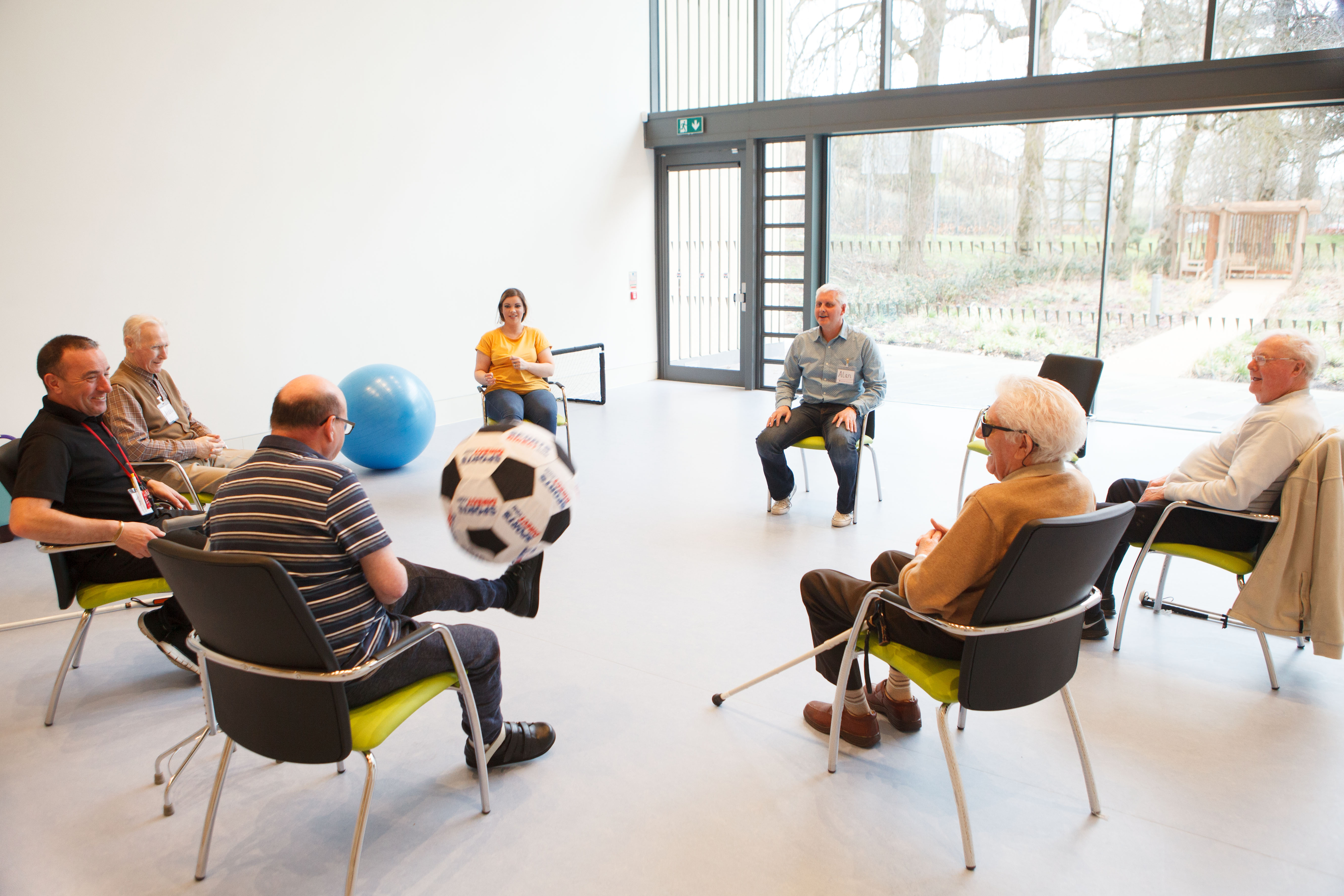 Veterans take part in strength and balance class at Hawkhead Centre