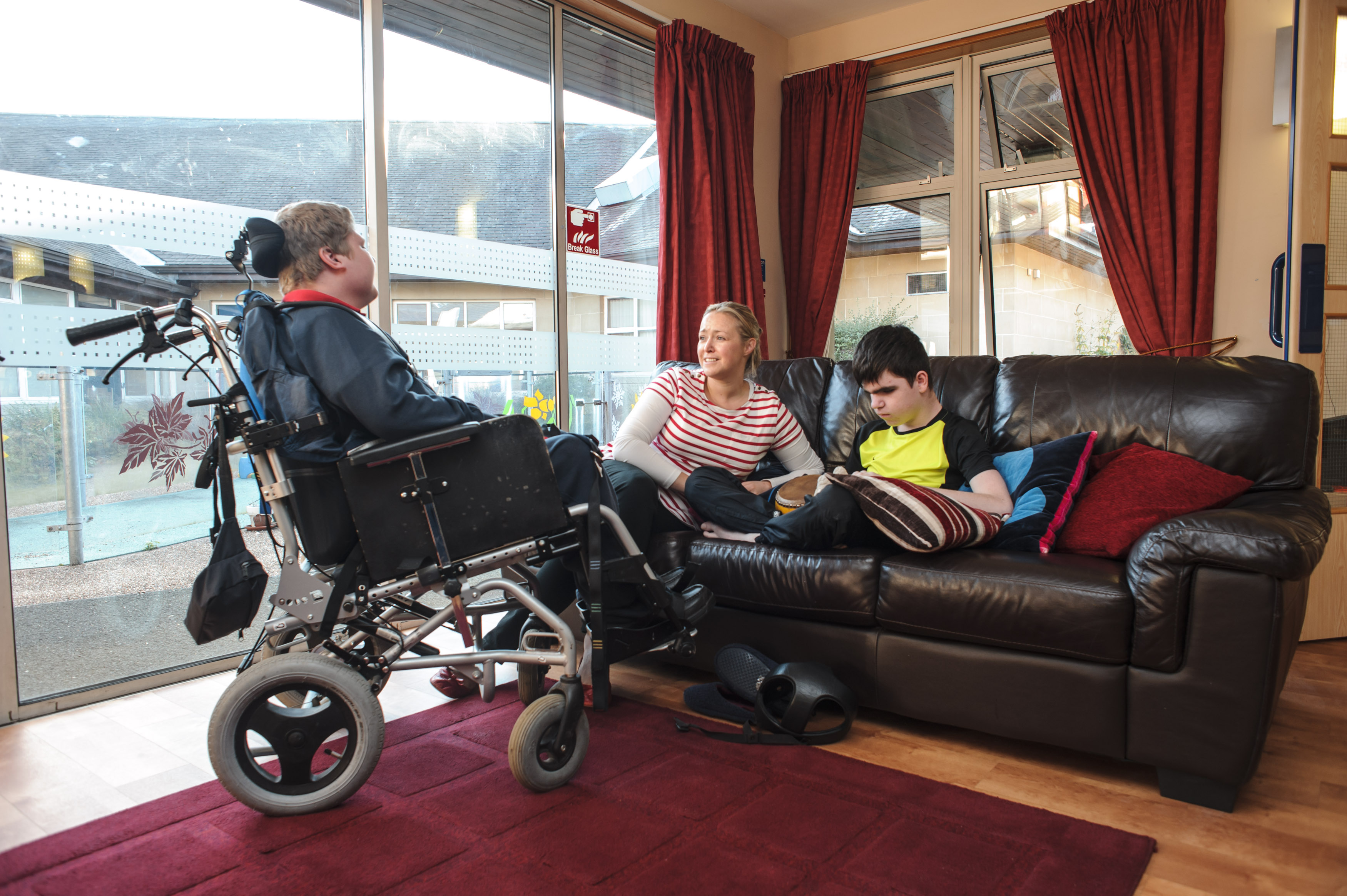 Pupils relax in living