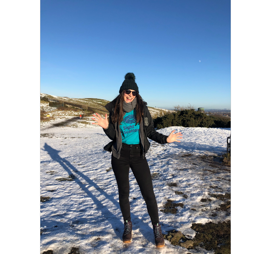 Kirsty hiked to Blackford Hill for her Sight for Sight fundraising challenge