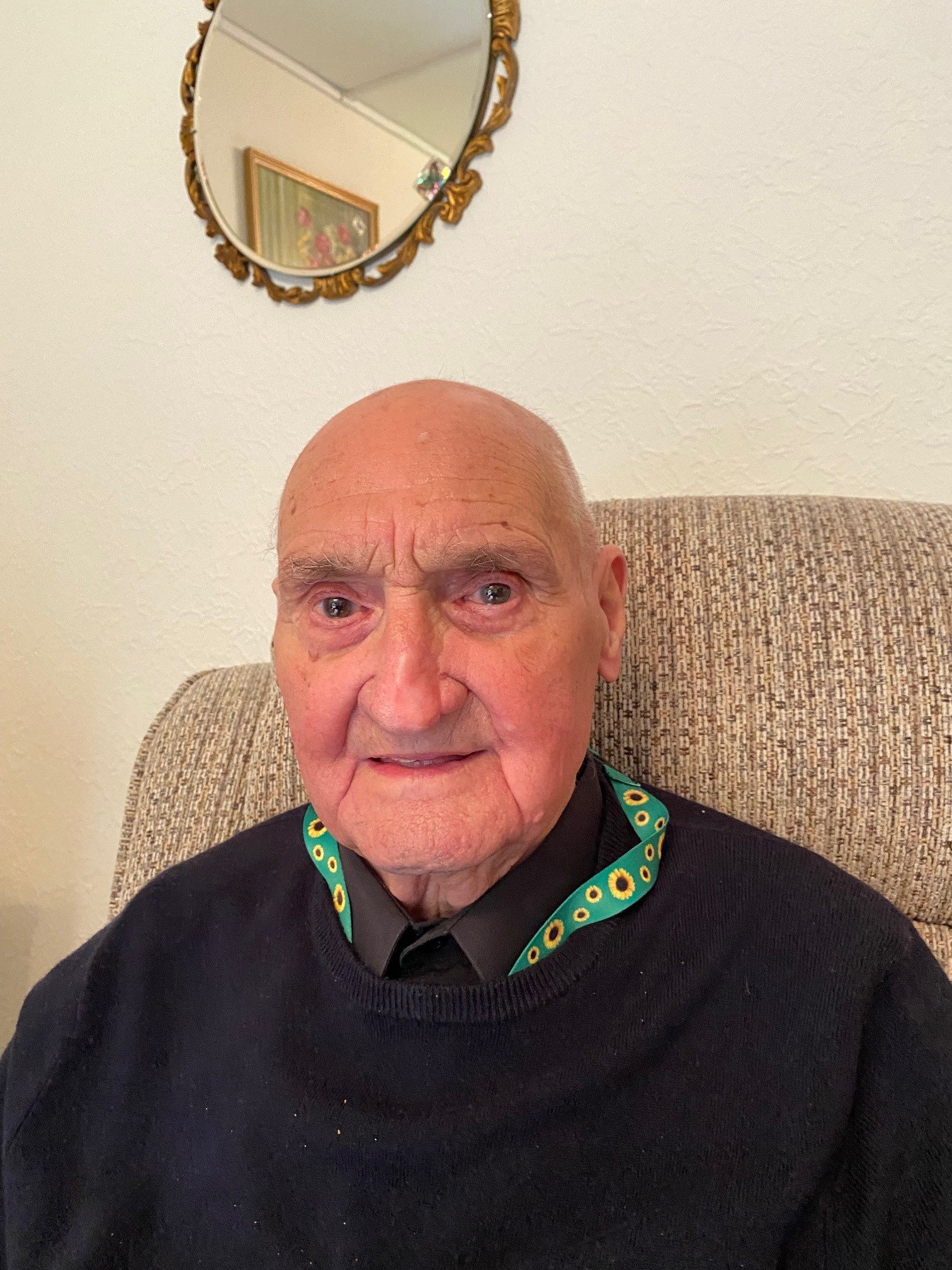 Veteran David Murray smiling to the camera