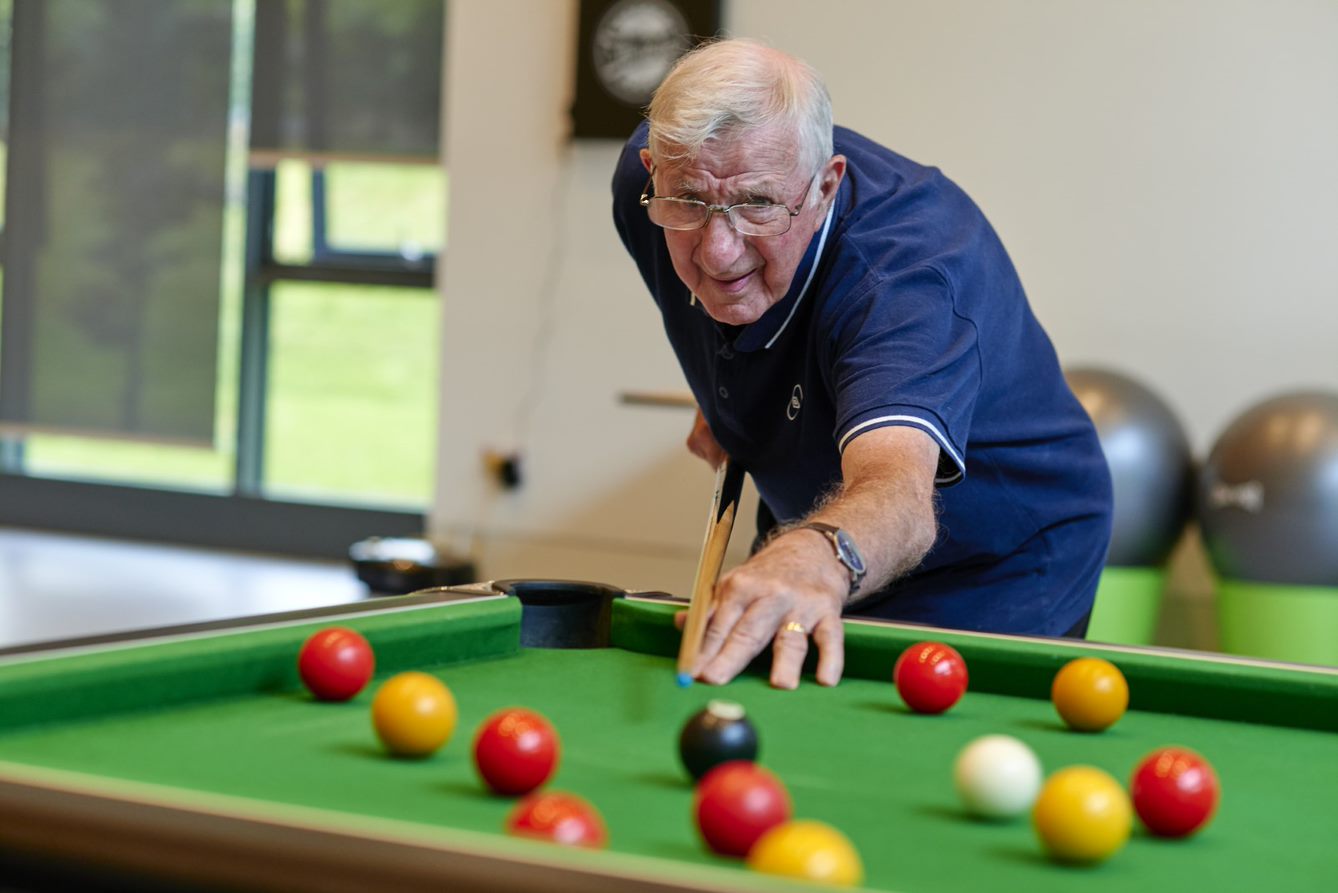 Man playing pool