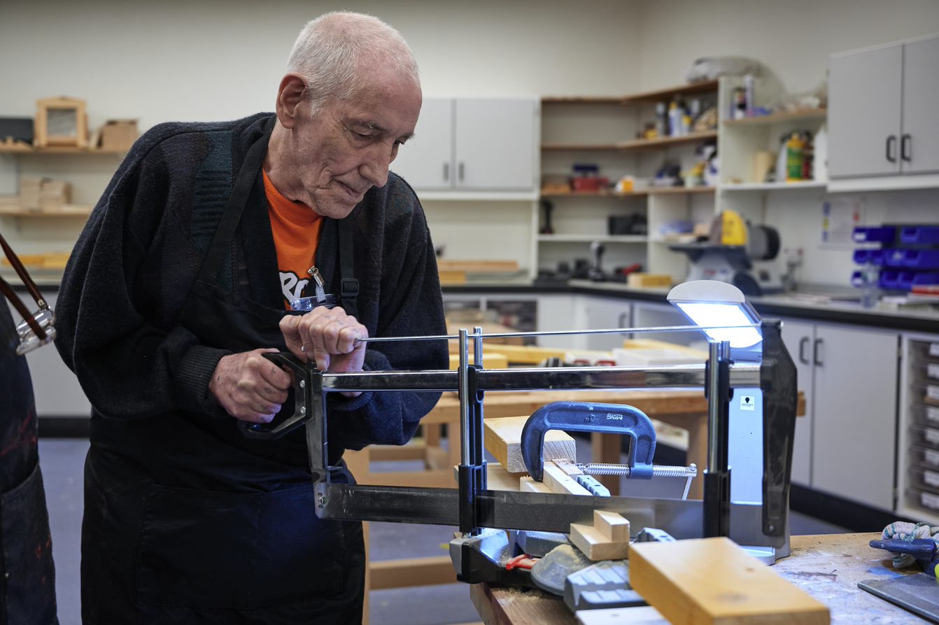 Man doing woodwork
