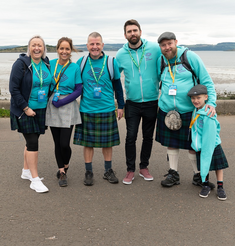 Members of Sight Scotland's Community Team took part in the Kiltwalk too