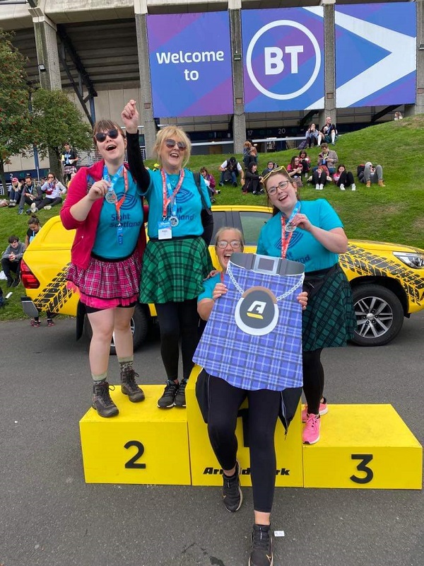 Fundraisers share the limelight at the Edinburgh Kiltwalk