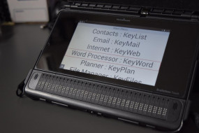 The Braille Note Touch has a number of applications, including a word processor and email