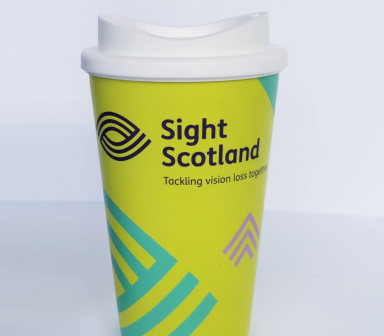 Support Sight Scotland by purchasing a Thermos Cup from our merchandise store