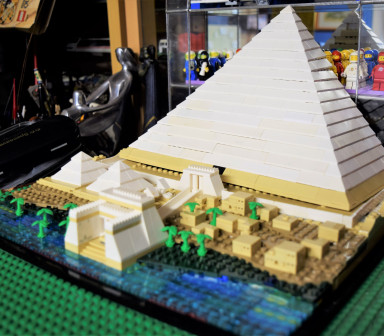 Egyptian pyramid built out of Lego by army veteran Andrew Bruce