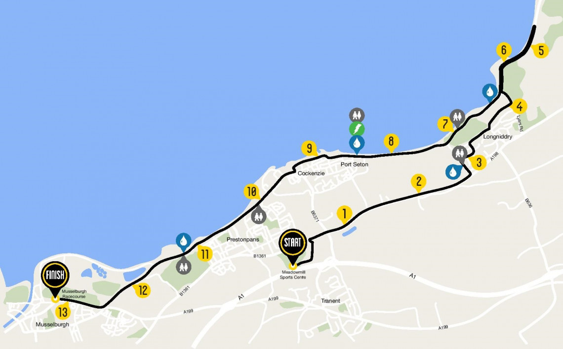 Scottish 10K route map