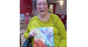 Braeside House resident Francis painted these beautiful flowers,