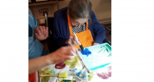 Iona painting at Braeside House