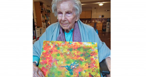 Mary, a resident at Braeside House, has been making beautiful art