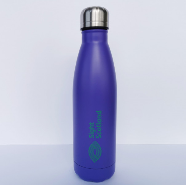 Insulated water bottle. Support Sight Scotland by purchasing this merchandise item