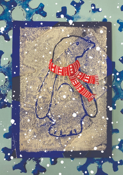 This gorgeous Christmas Penguin was designed by Connor who attends our Royal Blind School, Photo for fundraising store