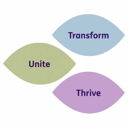 Our values: Transform, unite, and thrive